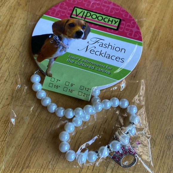 Pet Necklace Dog Collar Dog Pearl Necklace Pet Collar Pet Jewelry Britis… - Picture 1 of 7